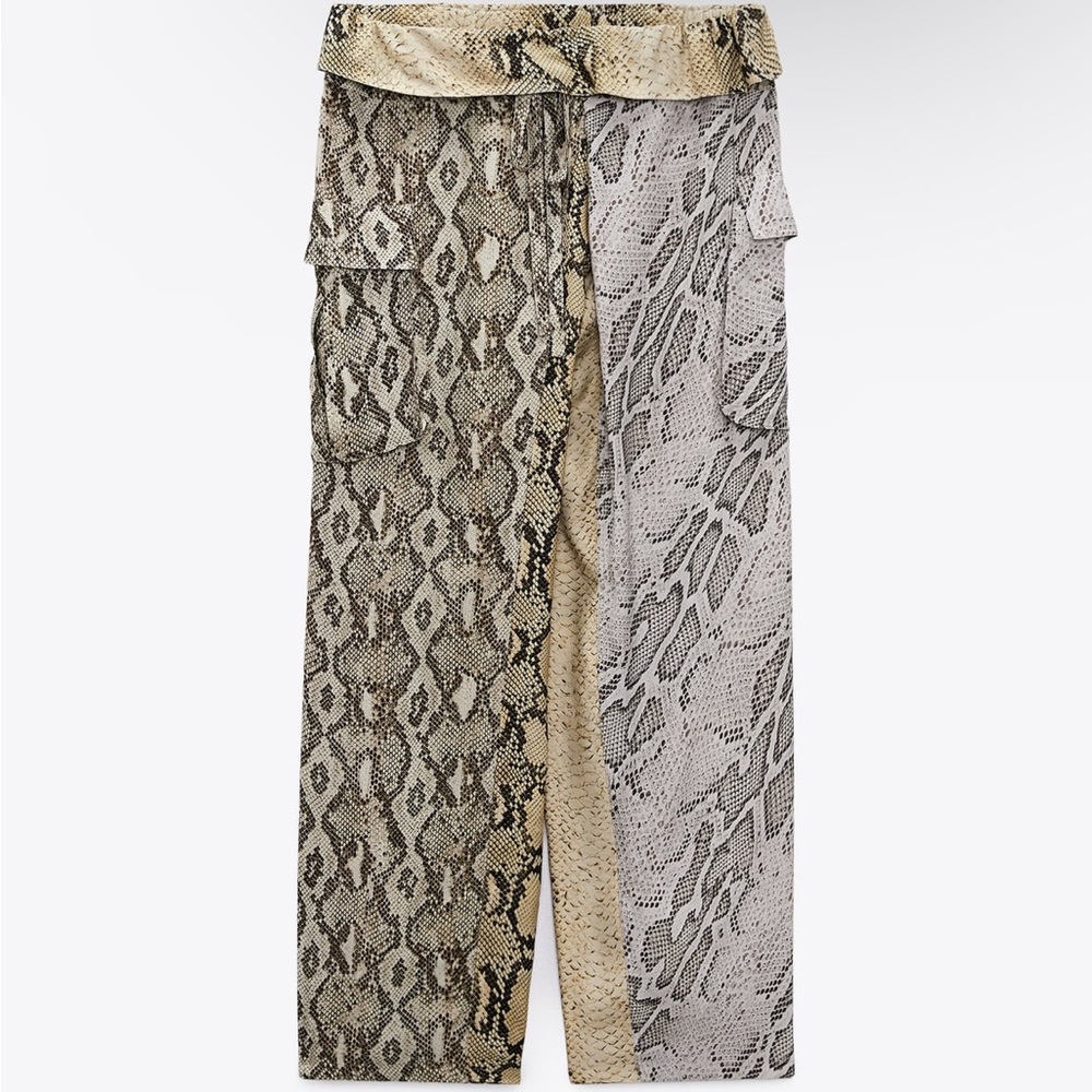 Zara Patchwork Snake Pants - image 3